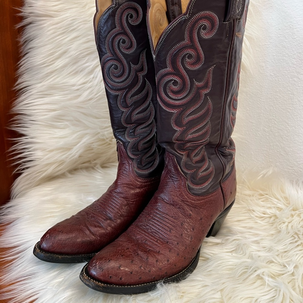 Tony Lama cowboy boots leather women’s vintage two tone